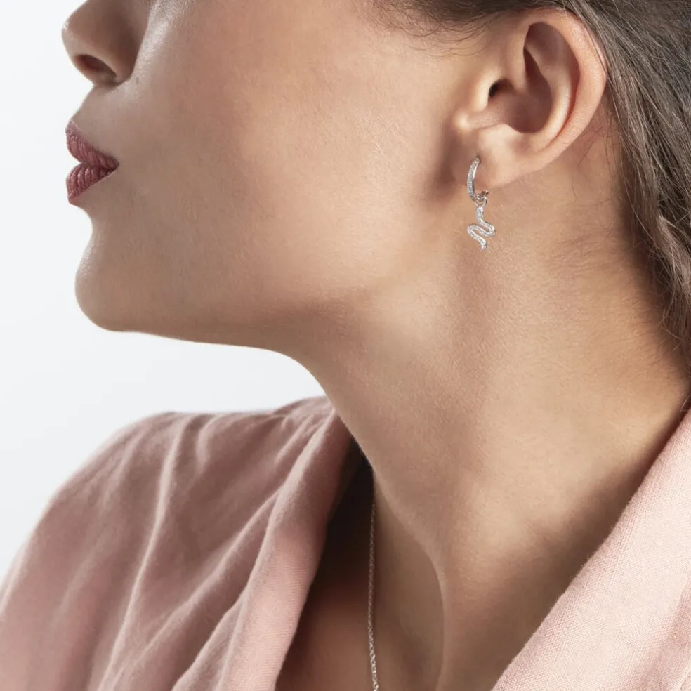 Créole Unitaire Argent Blanc Ancelin Oxydes De Zirconium