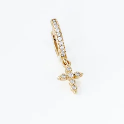 Créole Unitaire Callistea Plaqué Or Jaune Oxyde De Zirconium Oxyde