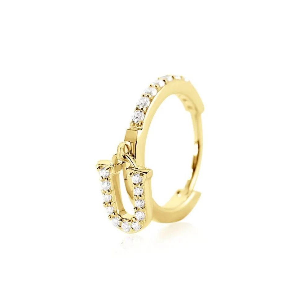 Créole Unitaire Léria Or Jaune Oxydes De Zirconium