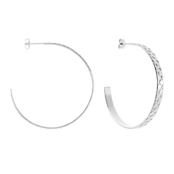 Créoles Abram Acier Blanc