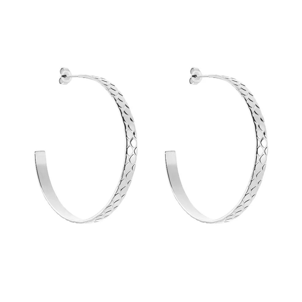 Créoles Abram Acier Blanc