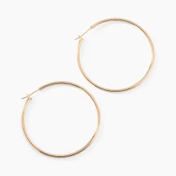 Créoles Ada Lisse Plaqué Or Jaune