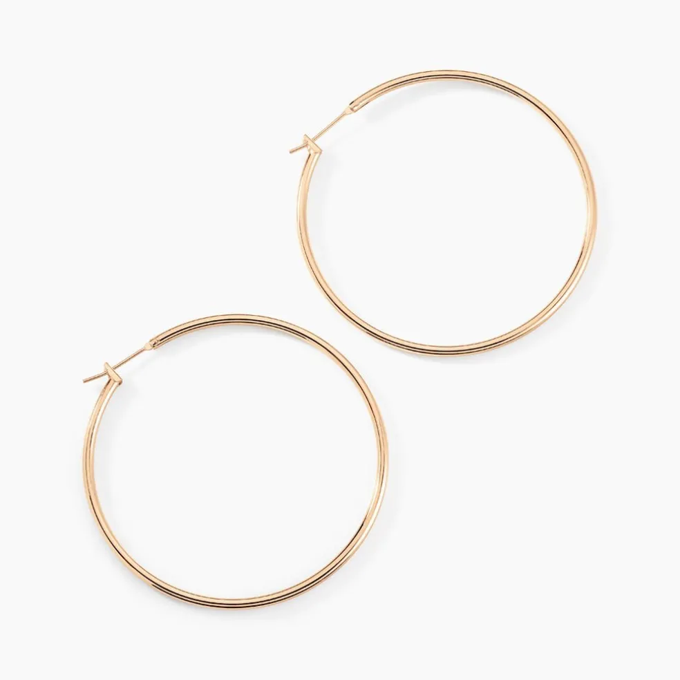 Créoles Ada Lisse Plaqué Or Jaune