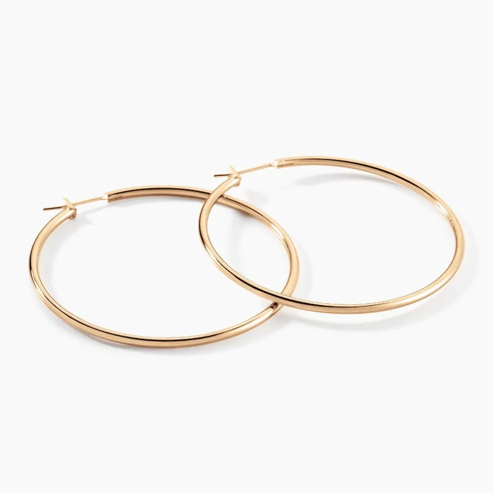 Créoles Ada Lisse Plaqué Or Jaune