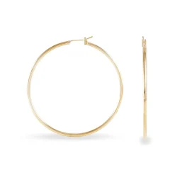 Créoles Ada Lisse Plaqué Or Jaune