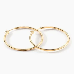 Créoles Ada Lisse Plaqué Or Jaune