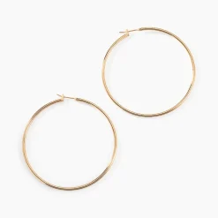 Créoles Ada Lisse Plaqué Or Jaune