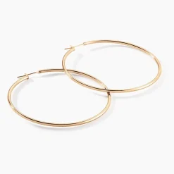 Créoles Ada Lisse Plaqué Or Jaune