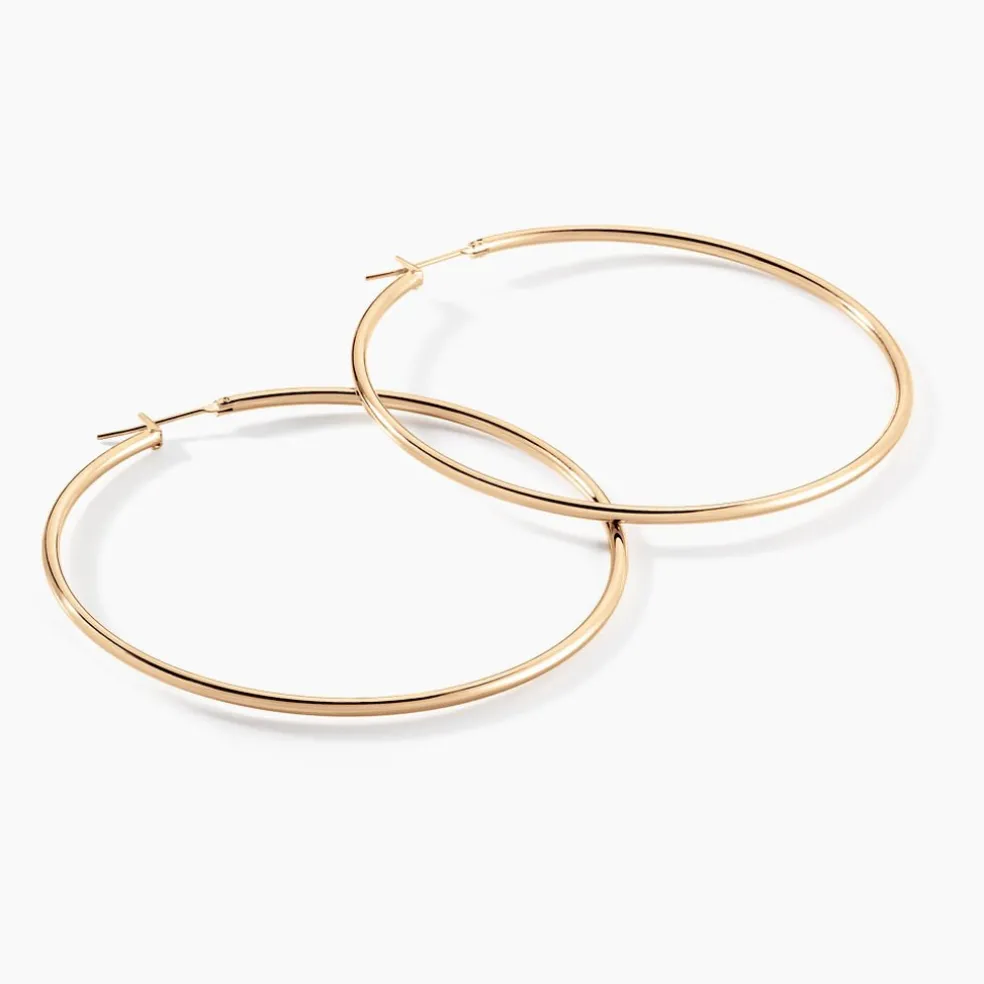 Créoles Ada Lisse Plaqué Or Jaune