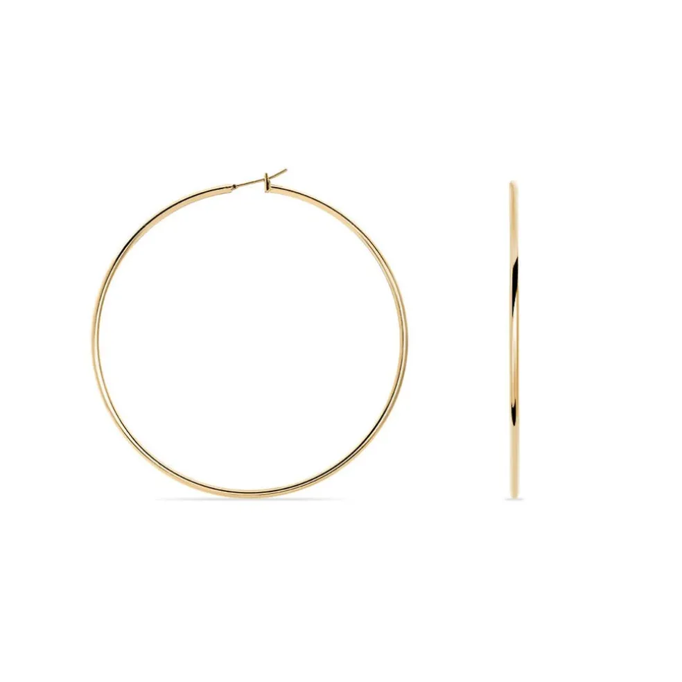 Créoles Ada Lisse Plaqué Or Jaune