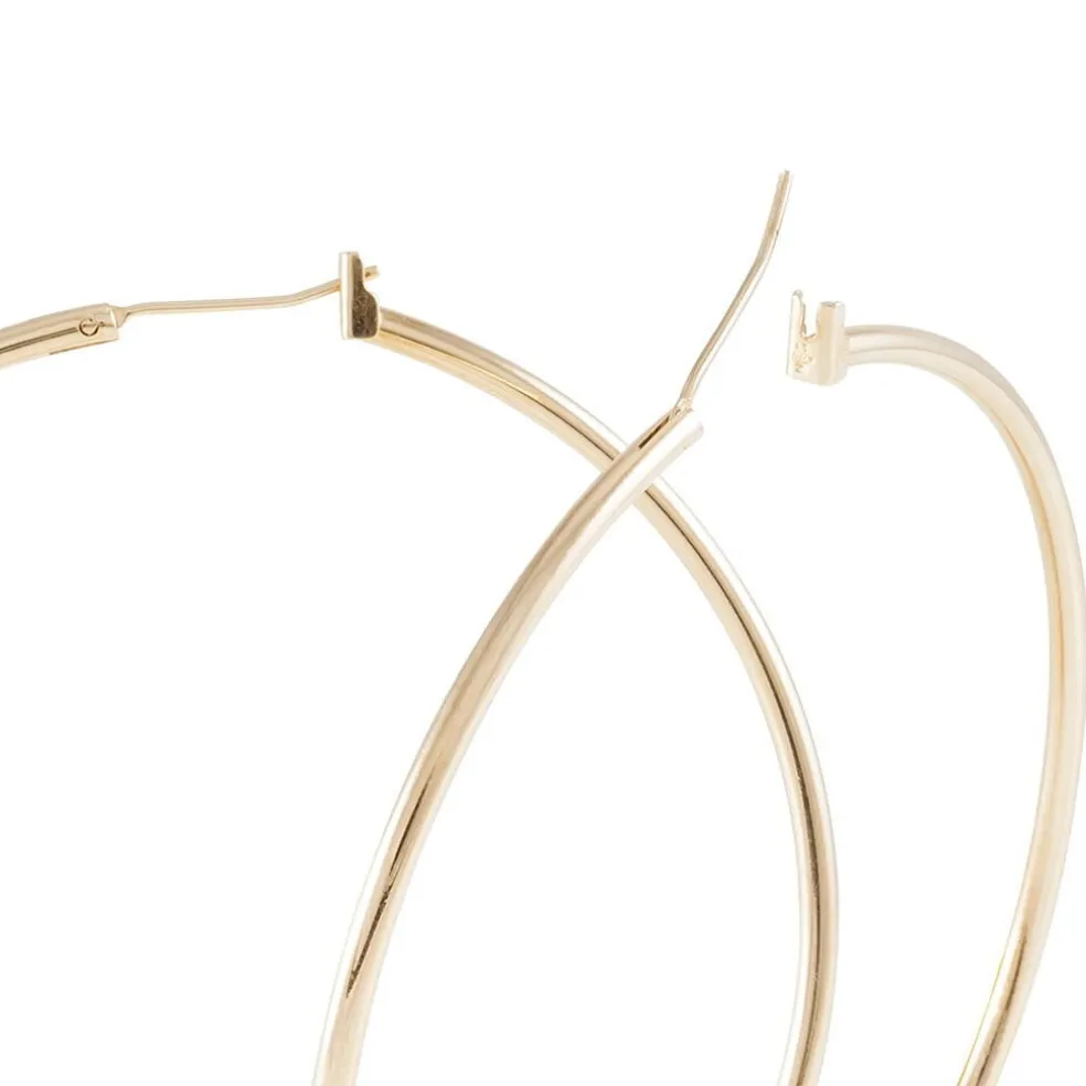 Créoles Ada Lisse Plaqué Or Jaune