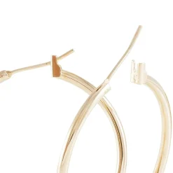 Créoles Ada Lisse Plaque Or Jaune