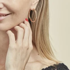 Créoles Adalie Lisse Plaqué Or Jaune