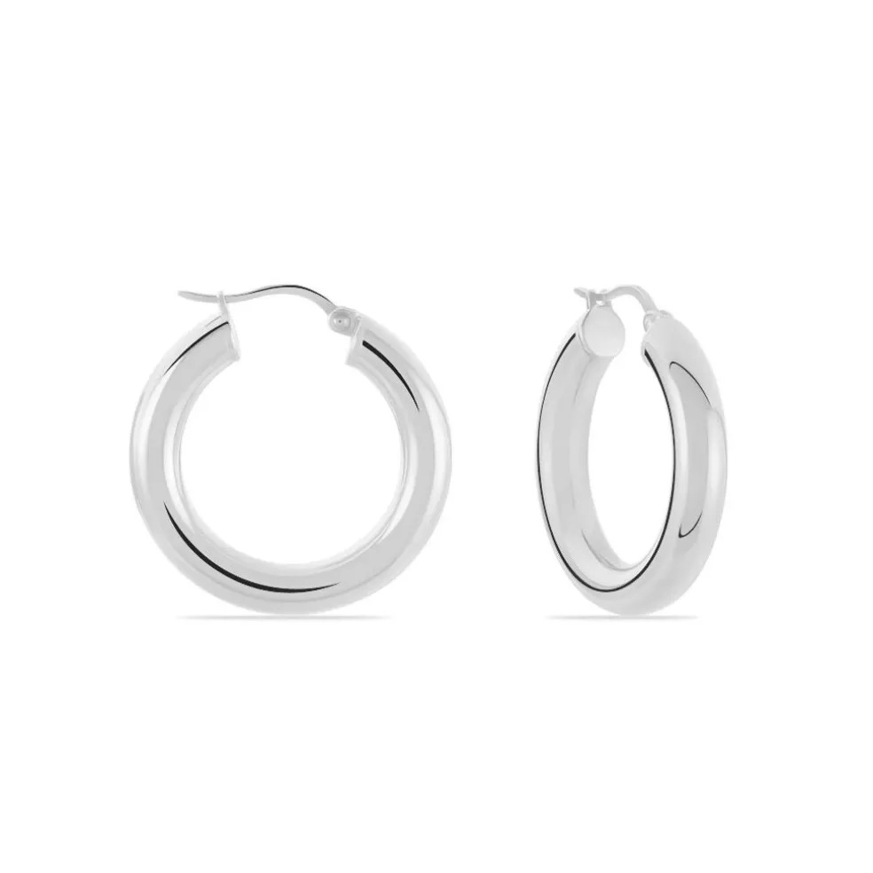 Créoles Adama Acier Blanc