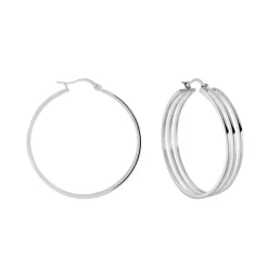 Créoles Adel Acier Blanc