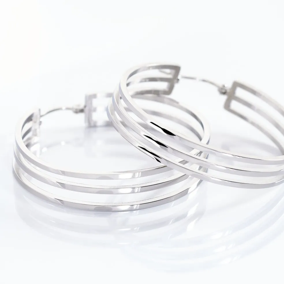 Créoles Adel Acier Blanc