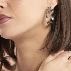 Créoles Adel Acier Blanc