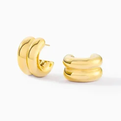 Créoles Adoree Acier Jaune