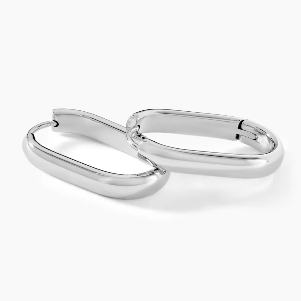 Créoles Anadia Acier Blanc