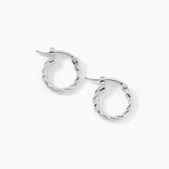 Créoles Anastasia Argent Blanc