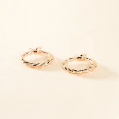 Créoles Anastasia Argent Rose