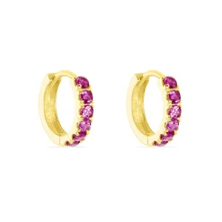 Créoles Andgelina Rondes Or Jaune Oxyde De Zirconium