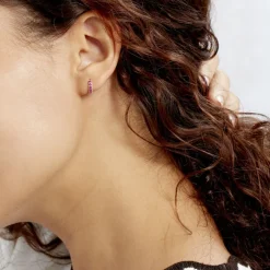 Créoles Andgelina Rondes Or Jaune Oxyde De Zirconium