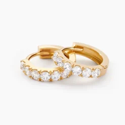 Créoles Andgelina Rondes Or Jaune Oxyde De Zirconium