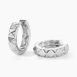 Créoles Anicette Argent Blanc Oxyde De Zirconium