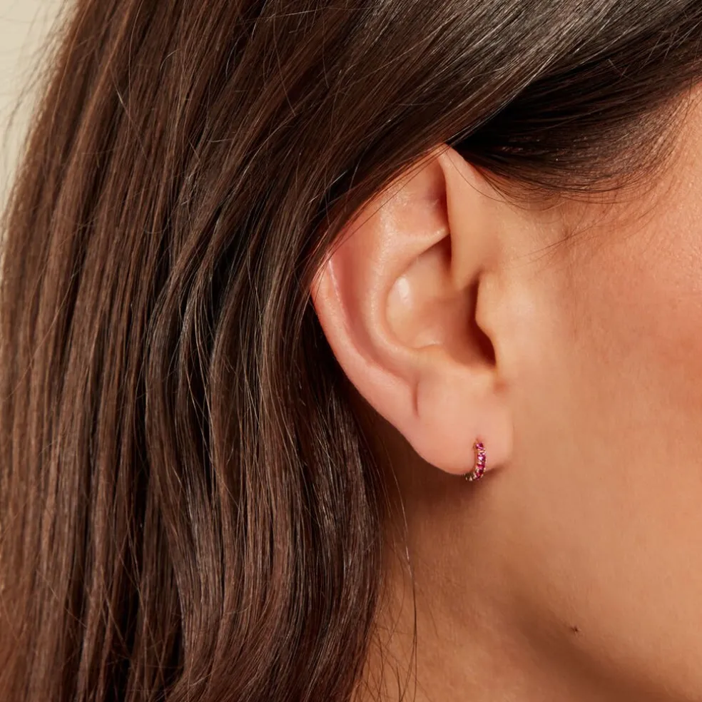 Créoles Anicetus Or Jaune Oxyde De Zirconium