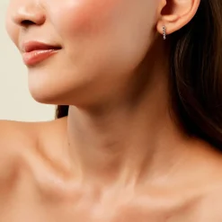 Créoles Anne-Lou Argent Blanc