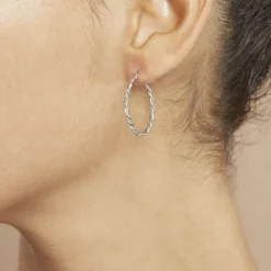 Créoles Argent Blanc Abie