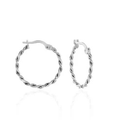 Créoles Argent Blanc Abie