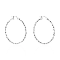 Créoles Argent Blanc Abie