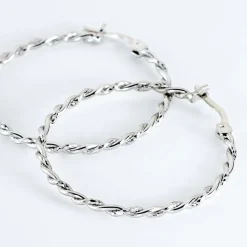 Créoles Argent Blanc Abie