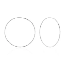 Créoles Argent Blanc Agathe