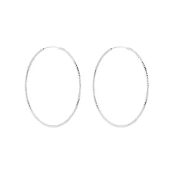 Créoles Argent Blanc Agathe