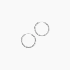 Créoles Argent Blanc Agathe