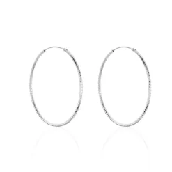 Créoles Argent Blanc Agathe