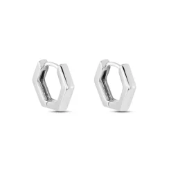 Créoles Argent Blanc Agnese