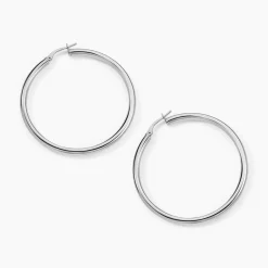 Créoles Argent Blanc Anne