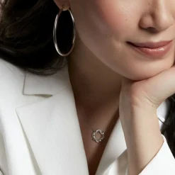 Créoles Argent Blanc Anne