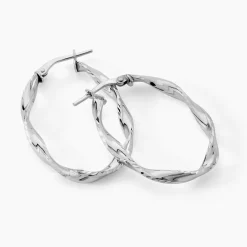 Créoles Argent Blanc Charlie