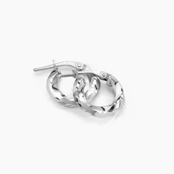 Créoles Argent Blanc Diane