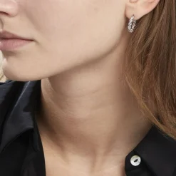 Créoles Argent Blanc Edoardo Oxydes De Zirconium