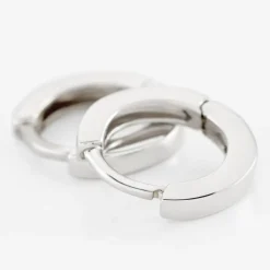 Créoles Argent Blanc Eleanora