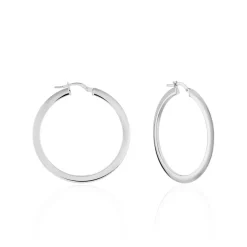 Créoles Argent Blanc Hally