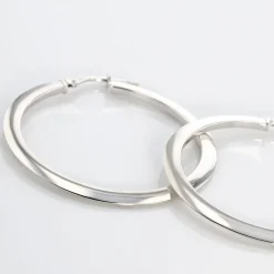 Créoles Argent Blanc Hally