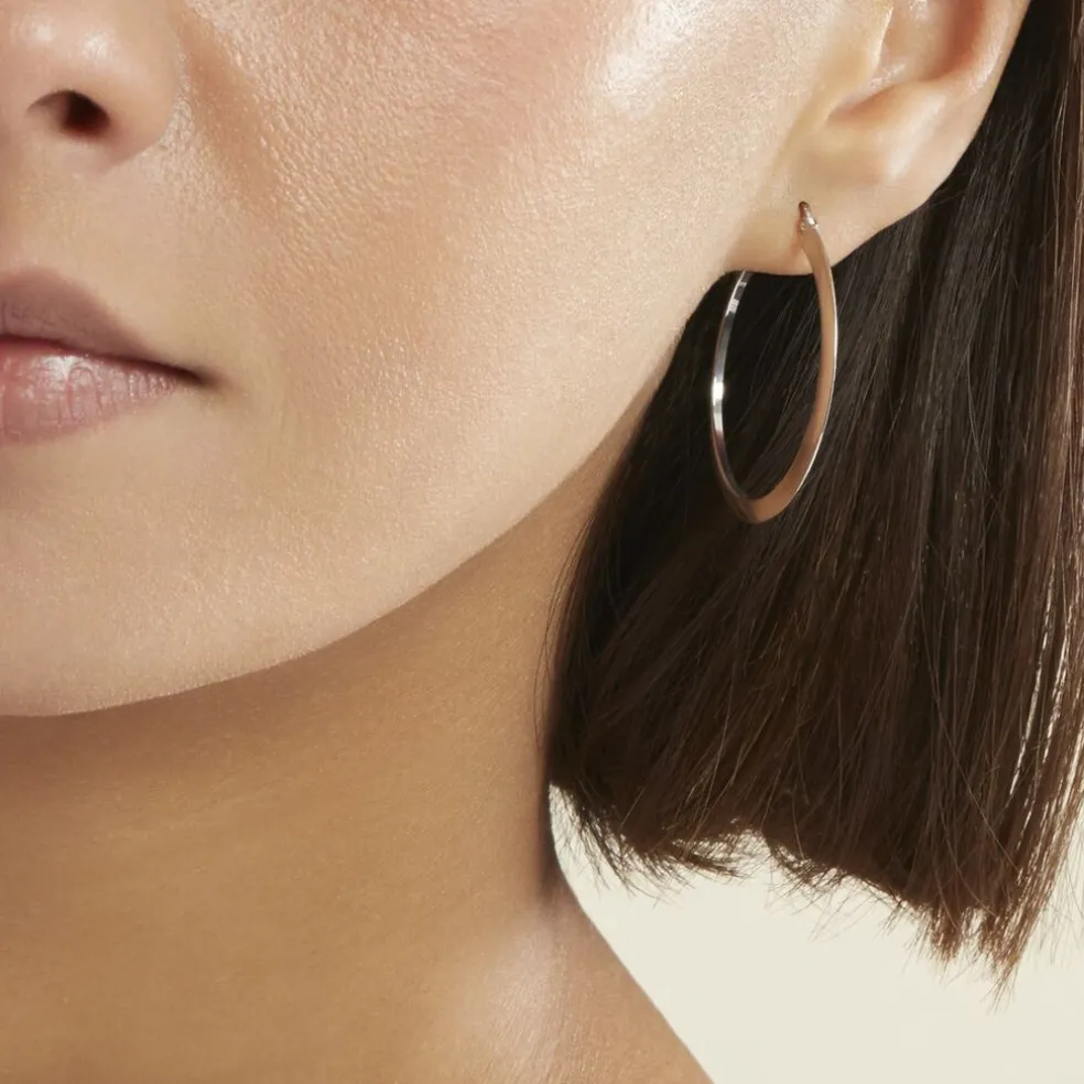 Créoles Argent Blanc Hally