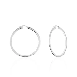 Créoles Argent Blanc Hally